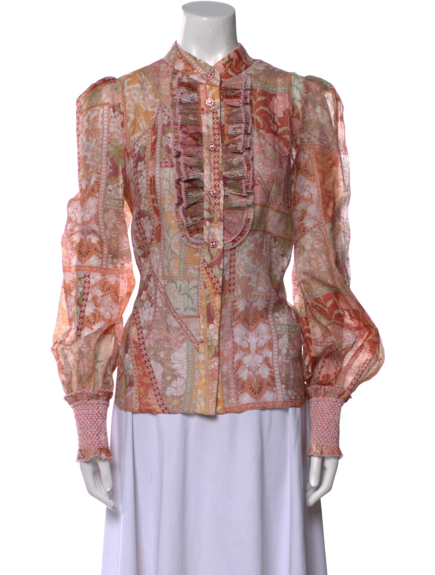 Zimmermann Linen Floral Print Blouse