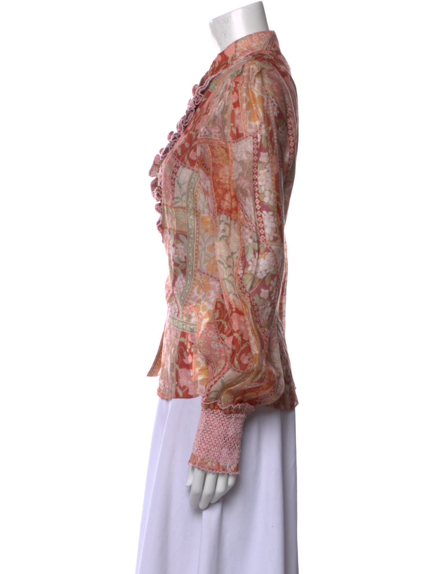 Zimmermann Linen Floral Print Blouse