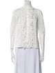 Zimmermann Linen Mock Neck Button-Up Top