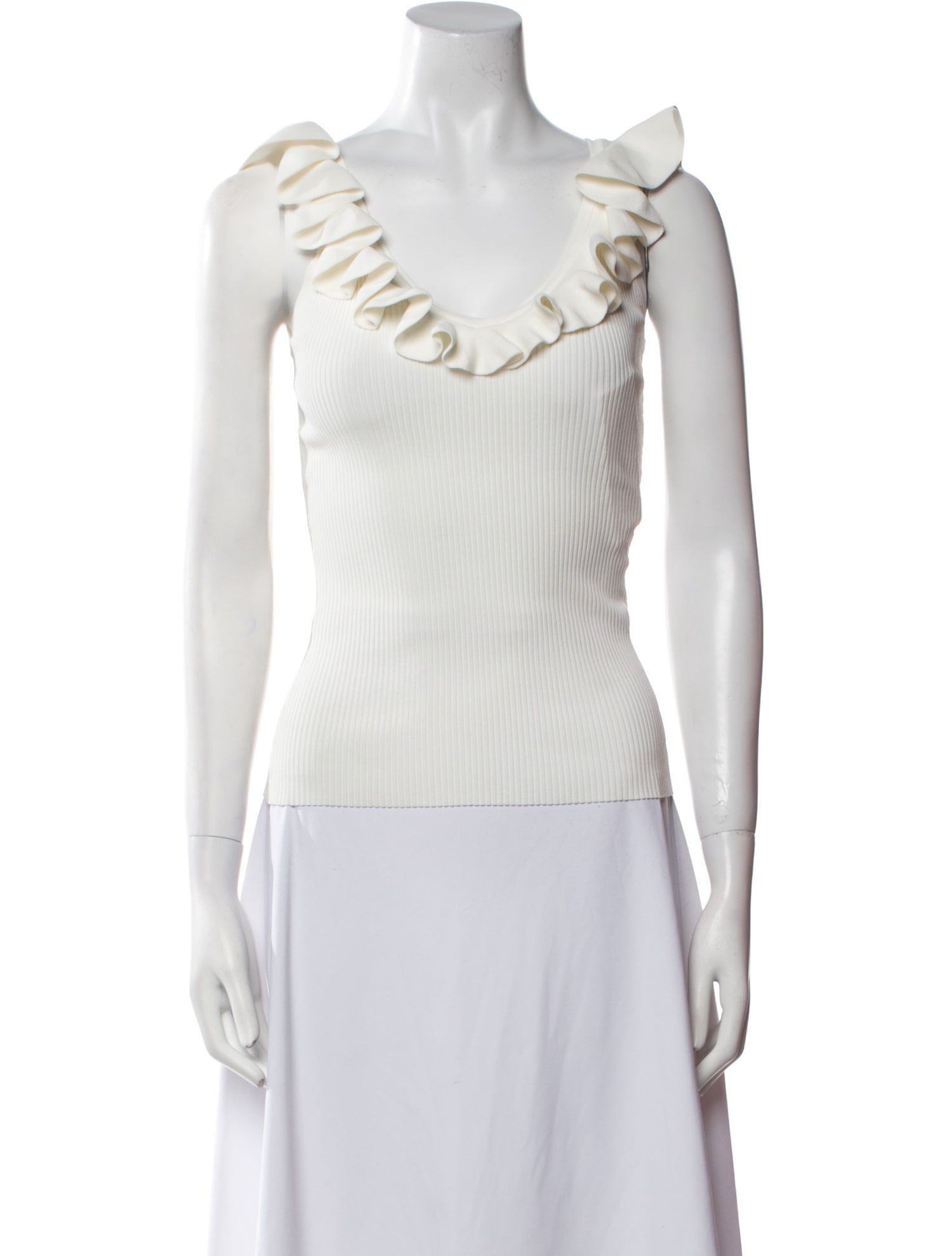 Zimmermann V-Neck Sleeveless Crop Top