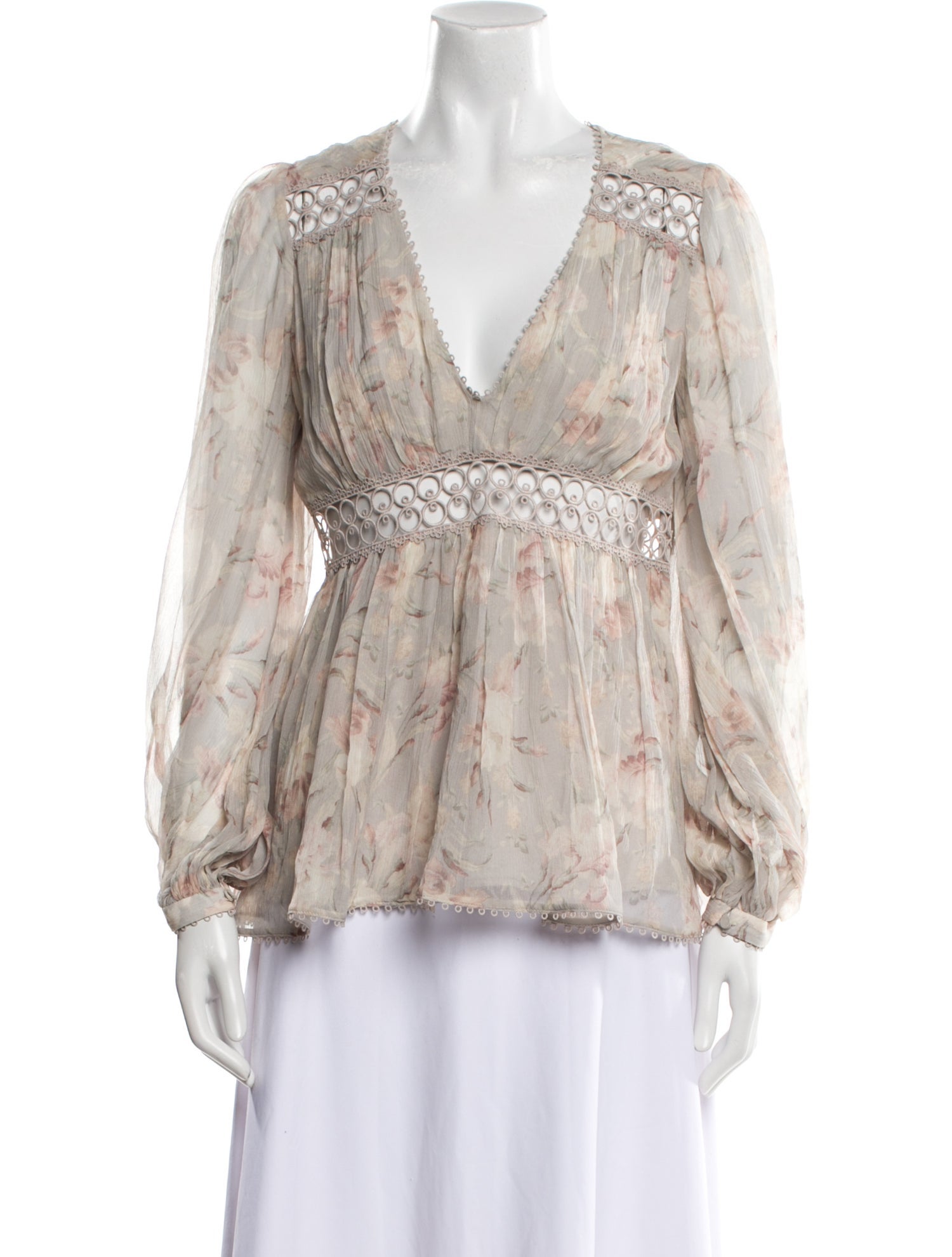 Zimmermann Silk Floral Print Blouse