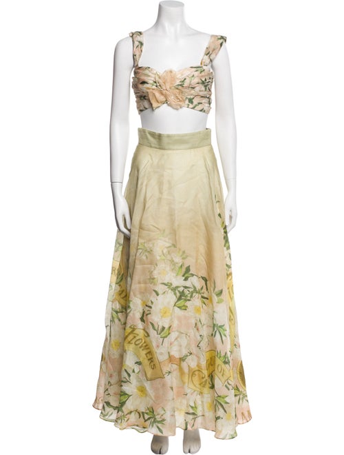 Zimmermann Linen Printed Skirt Set