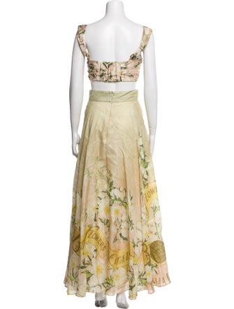 Zimmermann Linen Printed Skirt Set