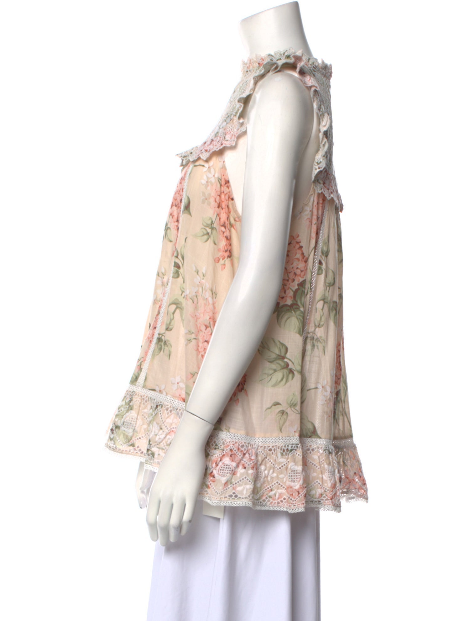 Zimmermann Floral Print Bateau Neckline Blouse