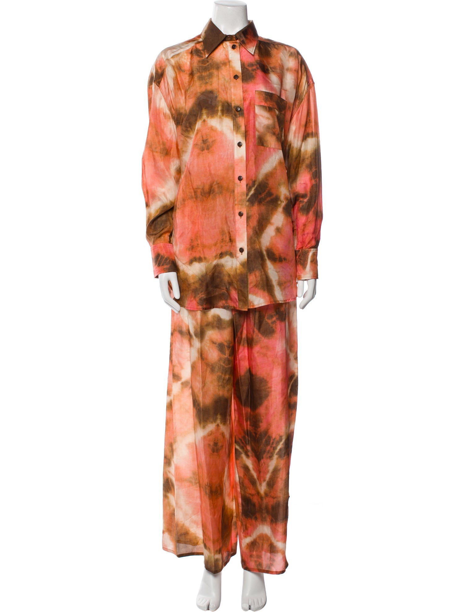 Zimmermann Silk Tie-Dye Print Set w/ Tags