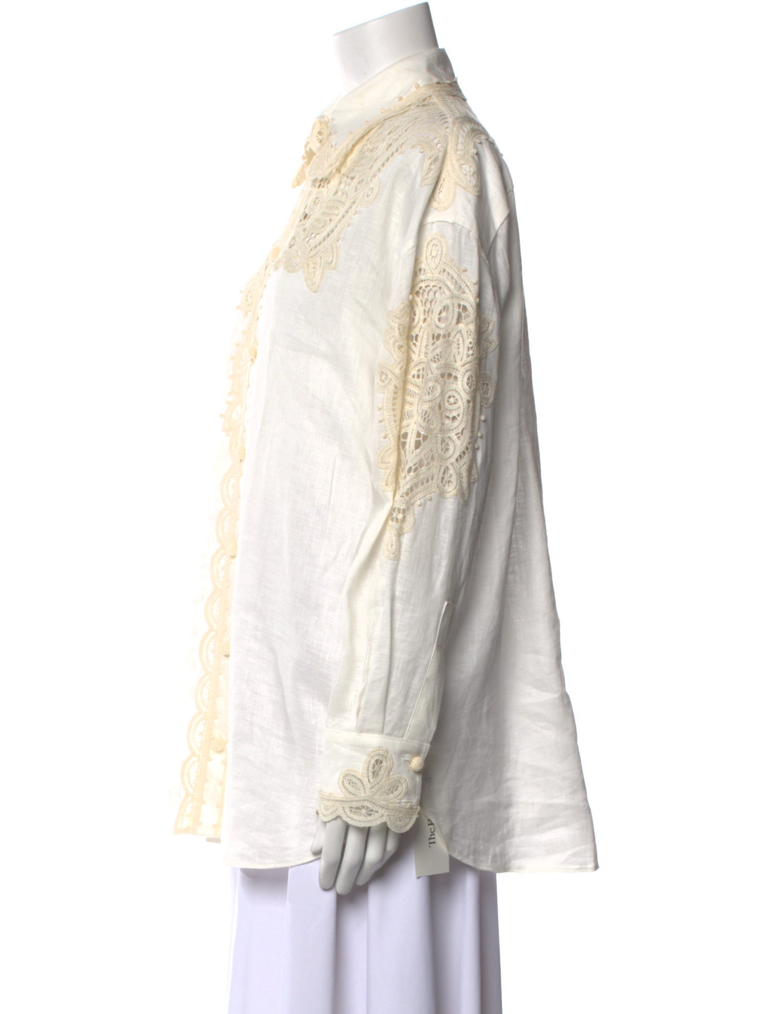 Zimmermann Linen Long Sleeve Button-Up Top