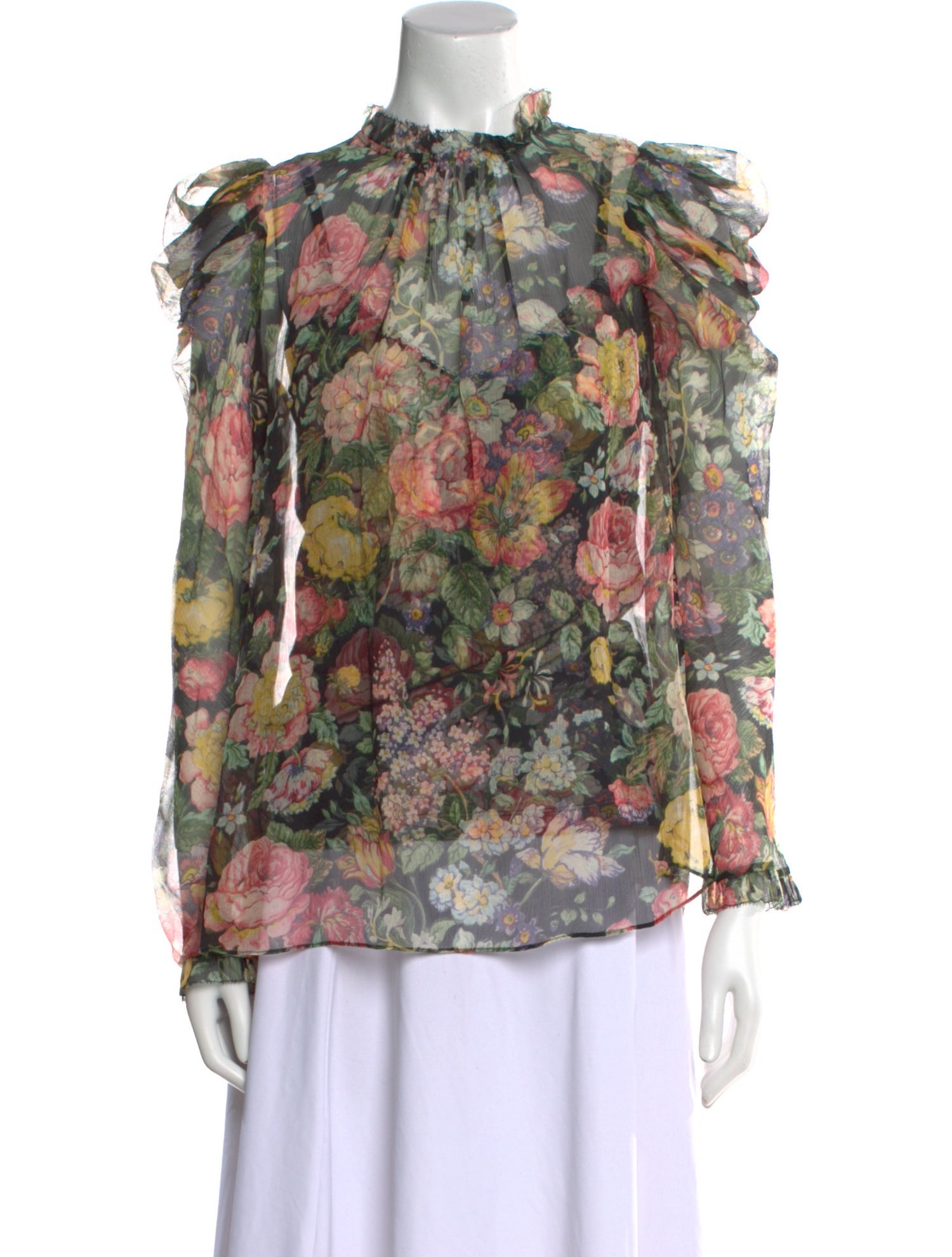 Zimmermann Silk Floral Print Blouse