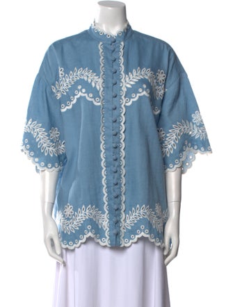 Zimmermann Linen Patterned Blouse
