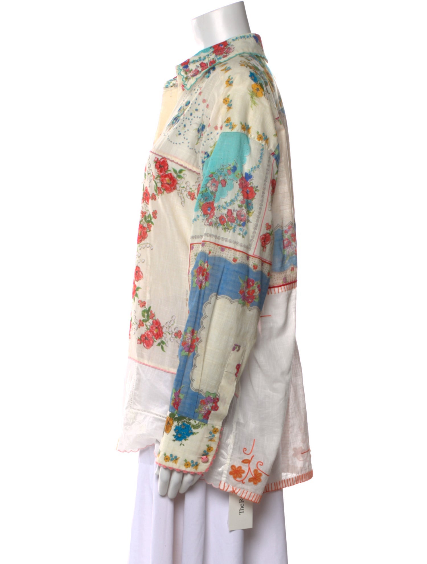 Zimmermann Floral Print Long Sleeve Button-Up Top w/ Tags