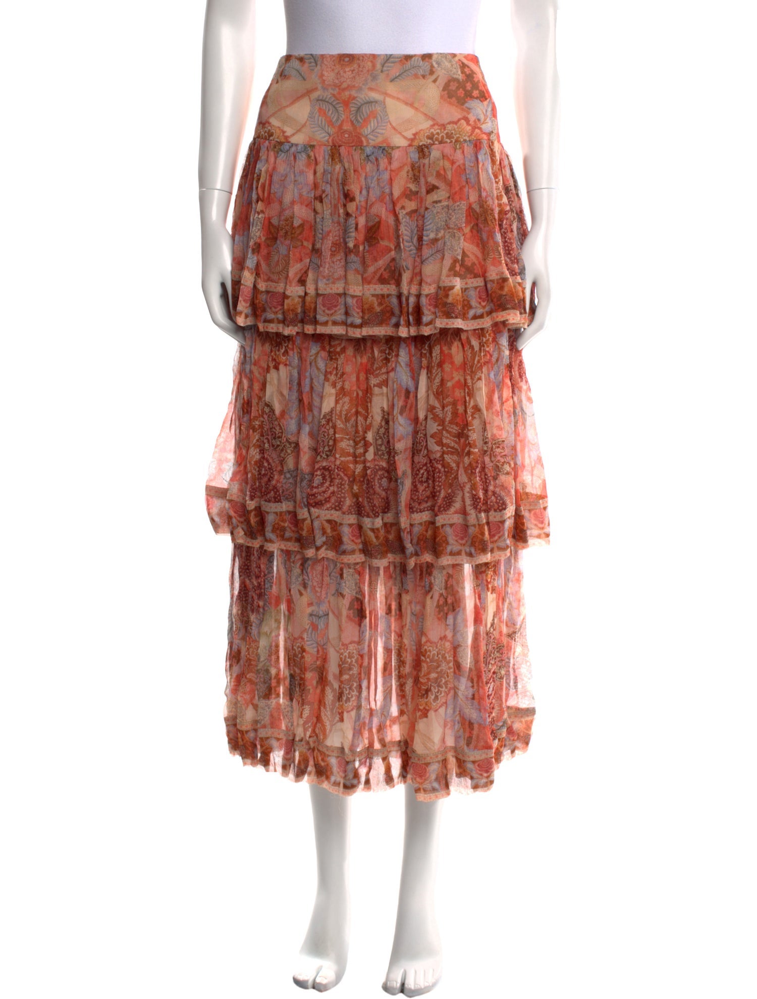 Zimmermann Silk Midi Length Skirt