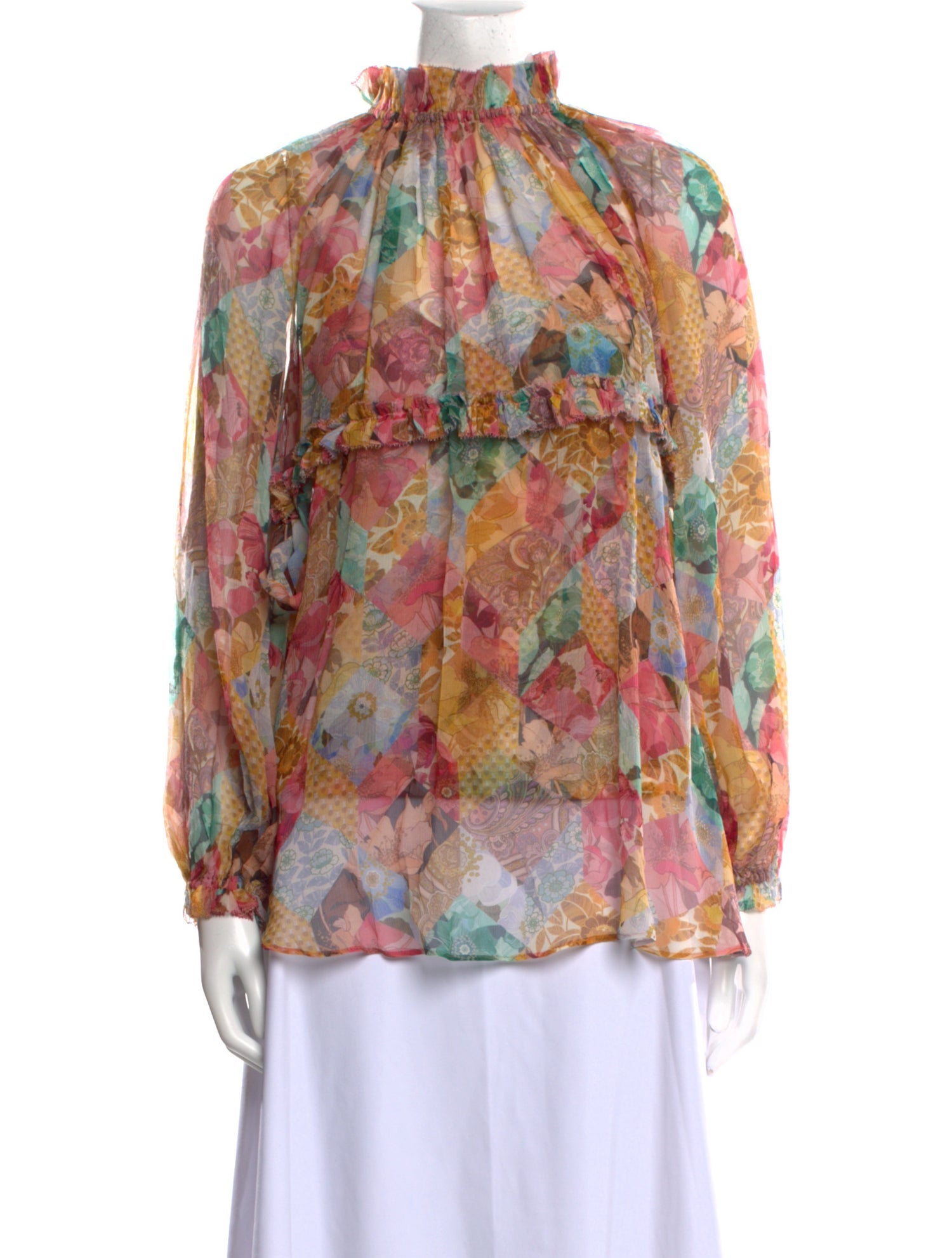 Zimmermann Silk Floral Print Blouse