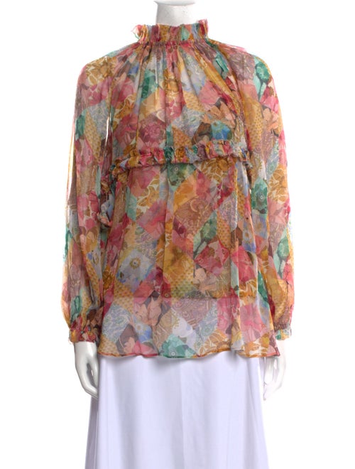 Zimmermann Silk Floral Print Blouse