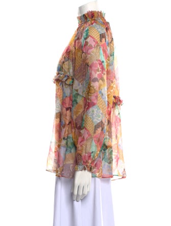 Zimmermann Silk Floral Print Blouse