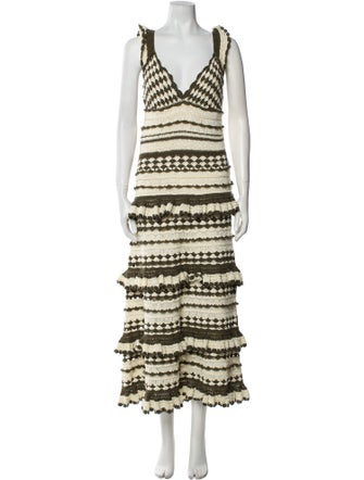 Zimmermann Striped Midi Length Dress