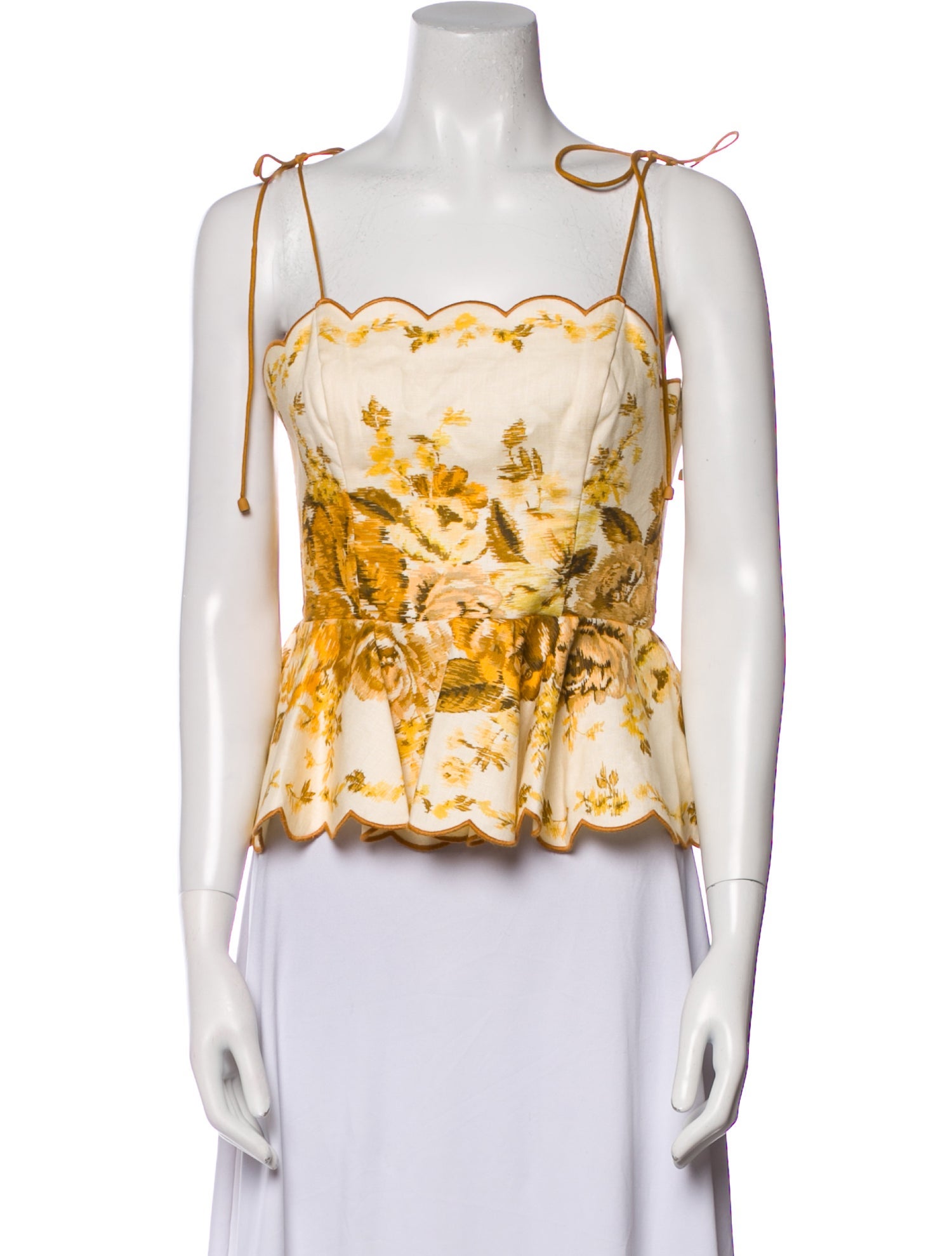 Zimmermann Aliane Linen Crop Top