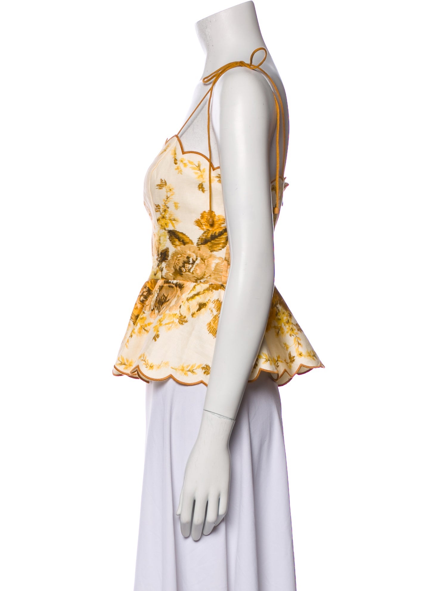 Zimmermann Aliane Linen Crop Top