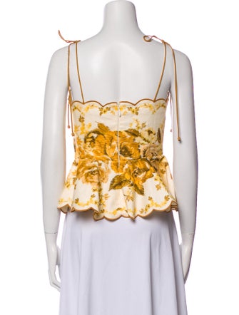 Zimmermann Aliane Linen Crop Top