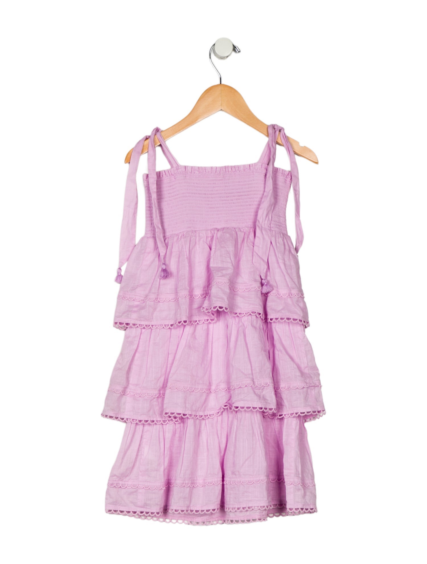 Zimmermann Girls Sleeveless Ruffle Cotton Dress