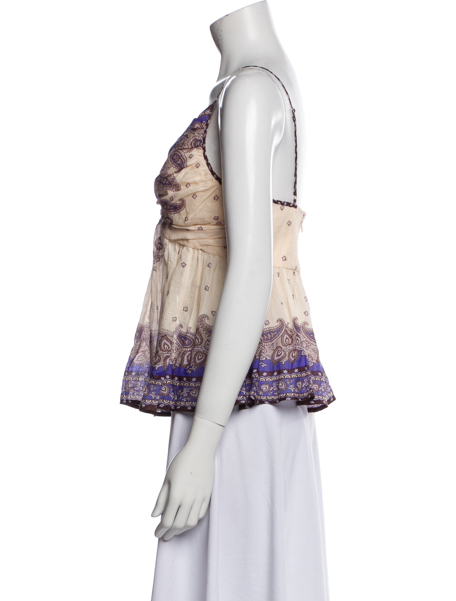 Zimmermann Printed V-Neck Top