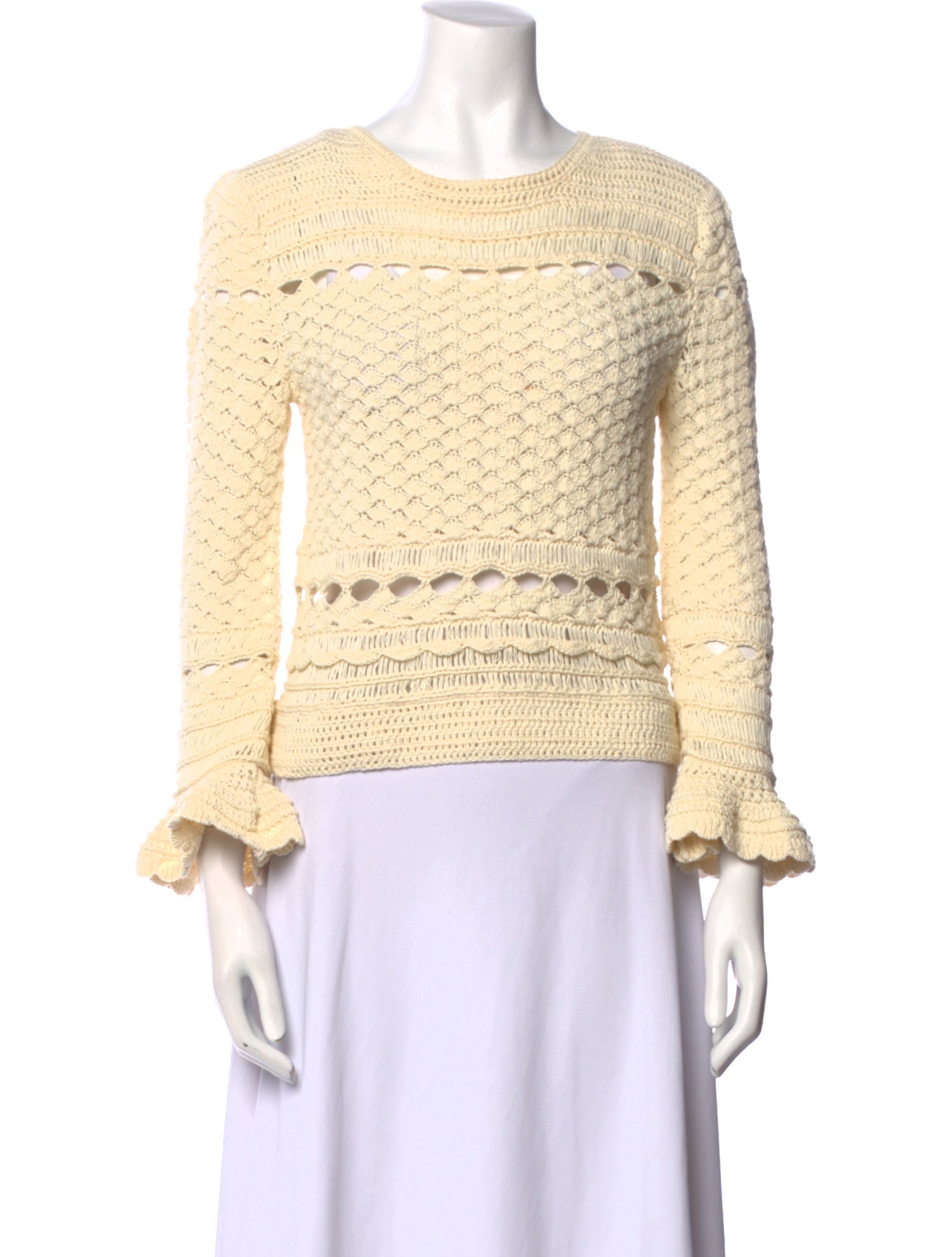 Zimmermann Bateau Neckline Long Sleeve Sweatshirt