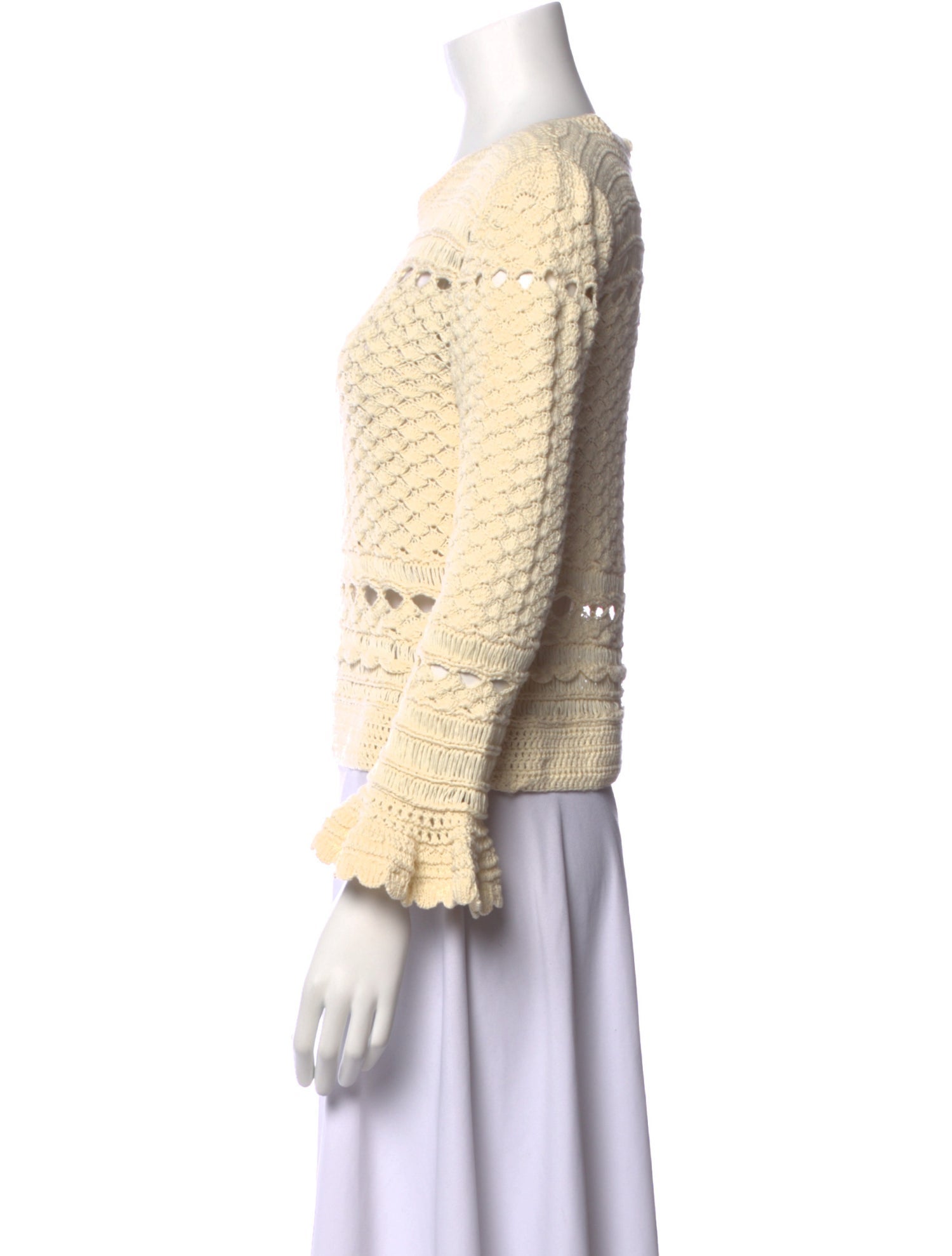 Zimmermann Bateau Neckline Long Sleeve Sweatshirt