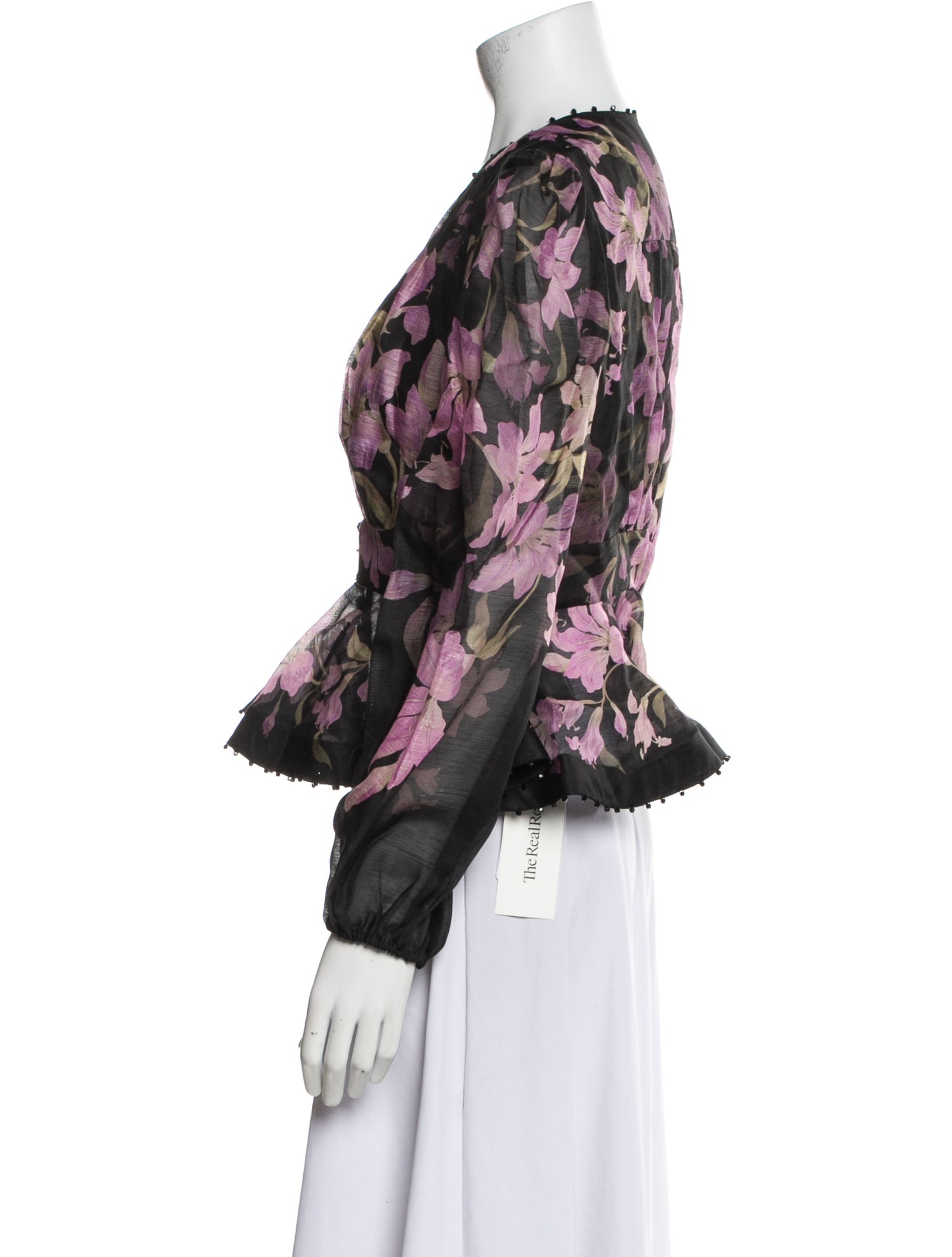 Zimmermann Linen Floral Print Evening Jacket