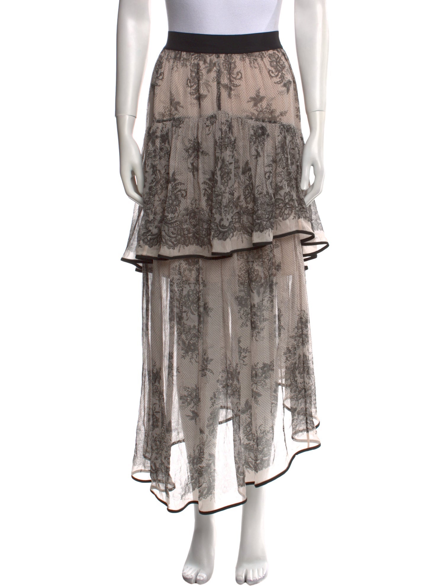 Zimmermann Printed Midi Length Skirt