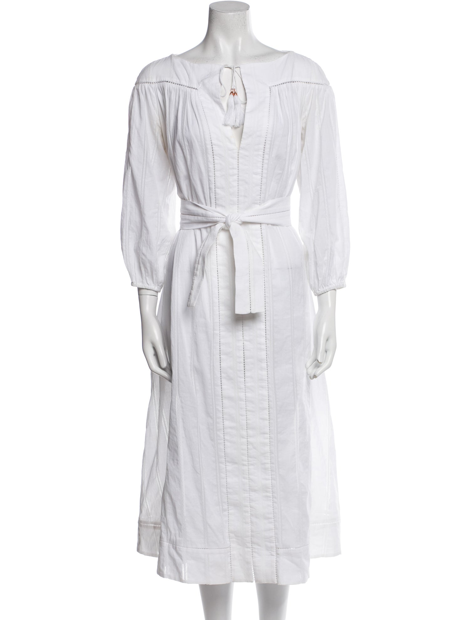 Zimmermann Tie Neck Midi Length Dress