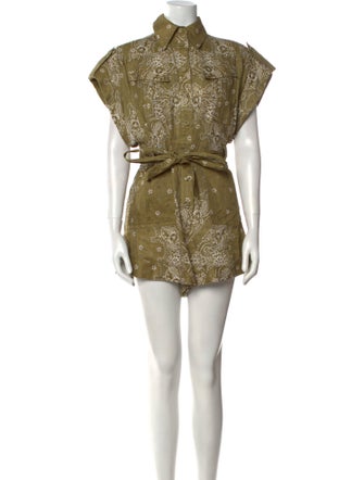 Zimmermann Linen Paisley Print Romper