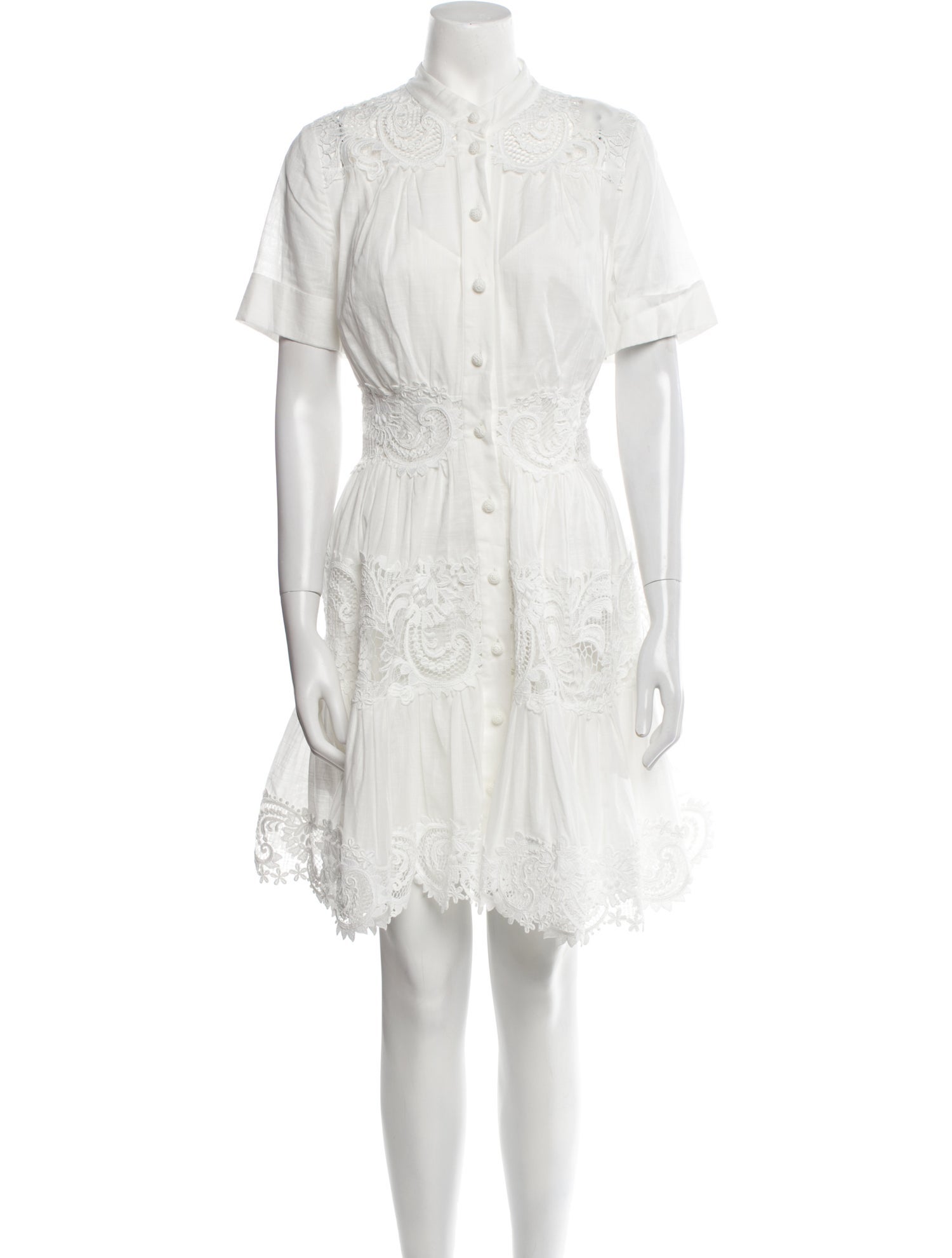 Zimmermann Mock Neck Knee-Length Dress