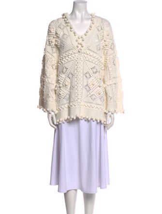 Zimmermann Printed V-Neck Sweater