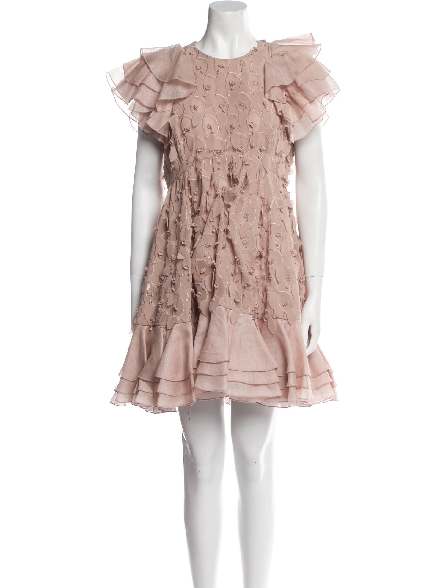Zimmermann Crew Neck Mini Dress