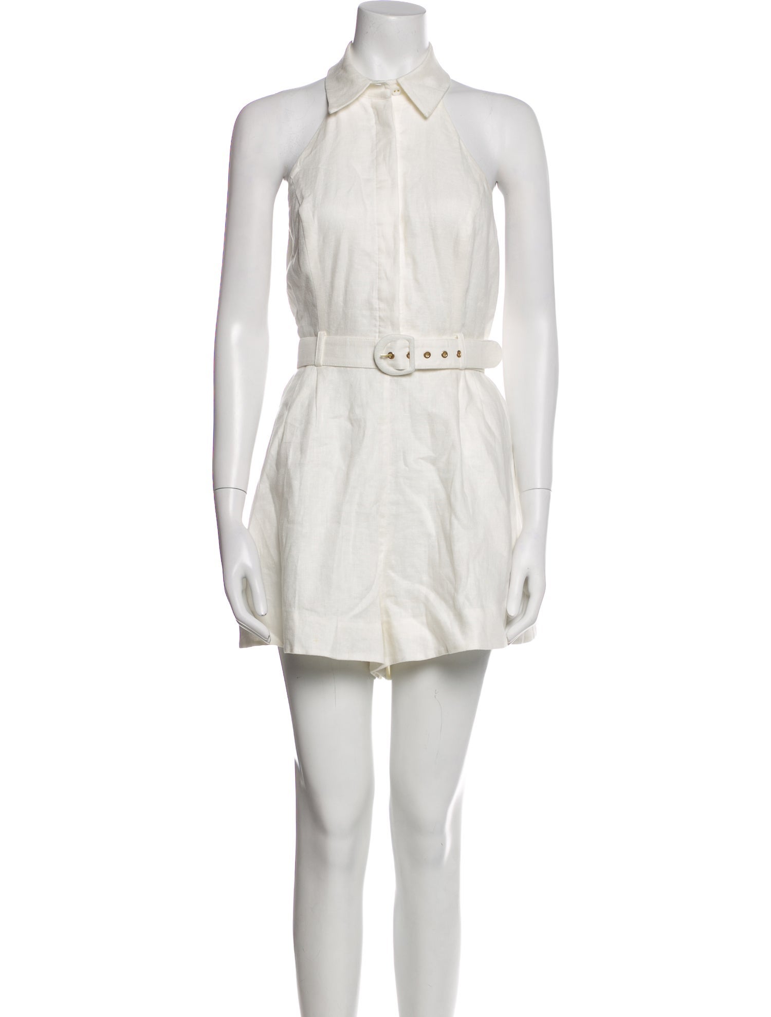 Zimmermann Linen Crew Neck Romper