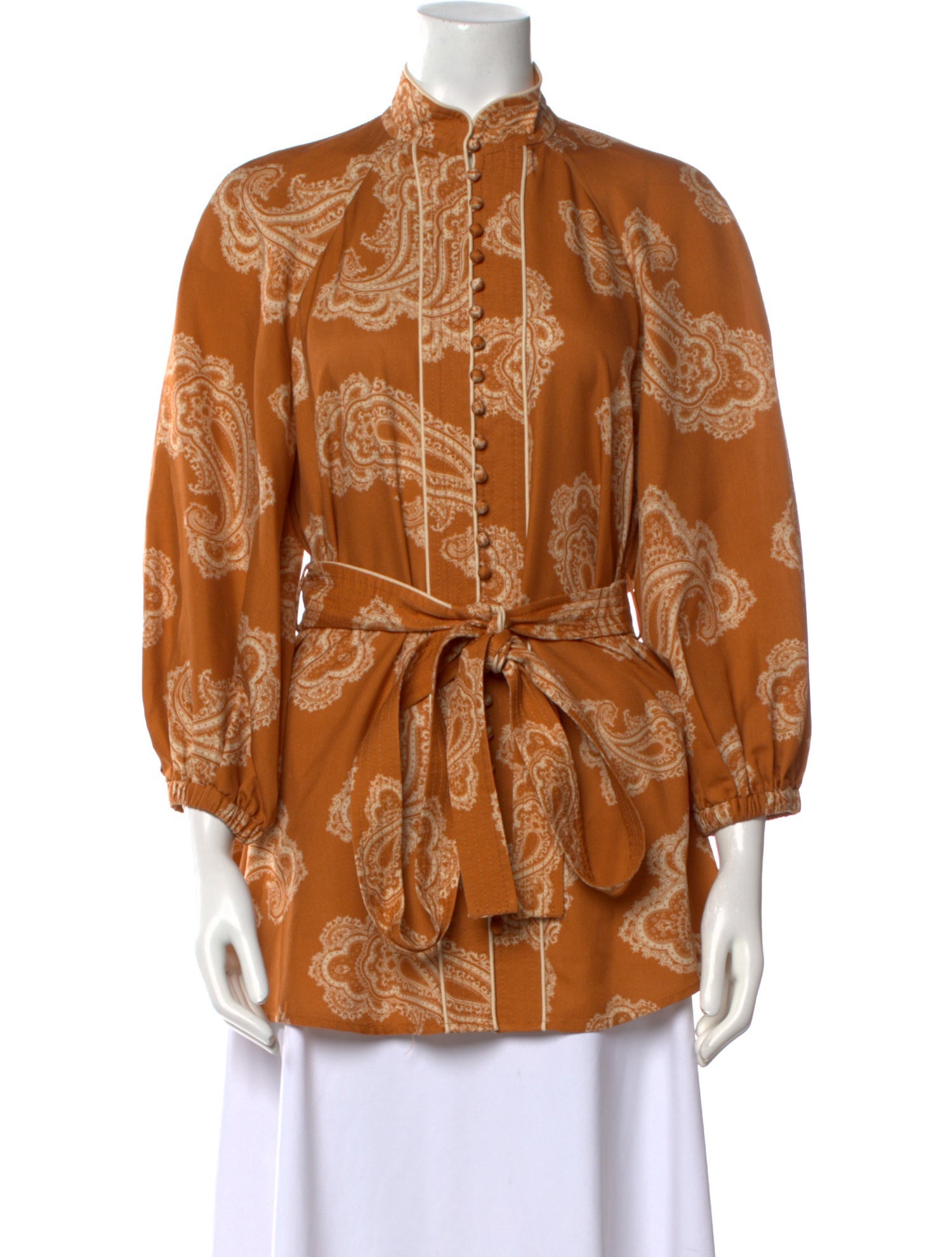 Zimmermann Silk Printed Button-Up Top