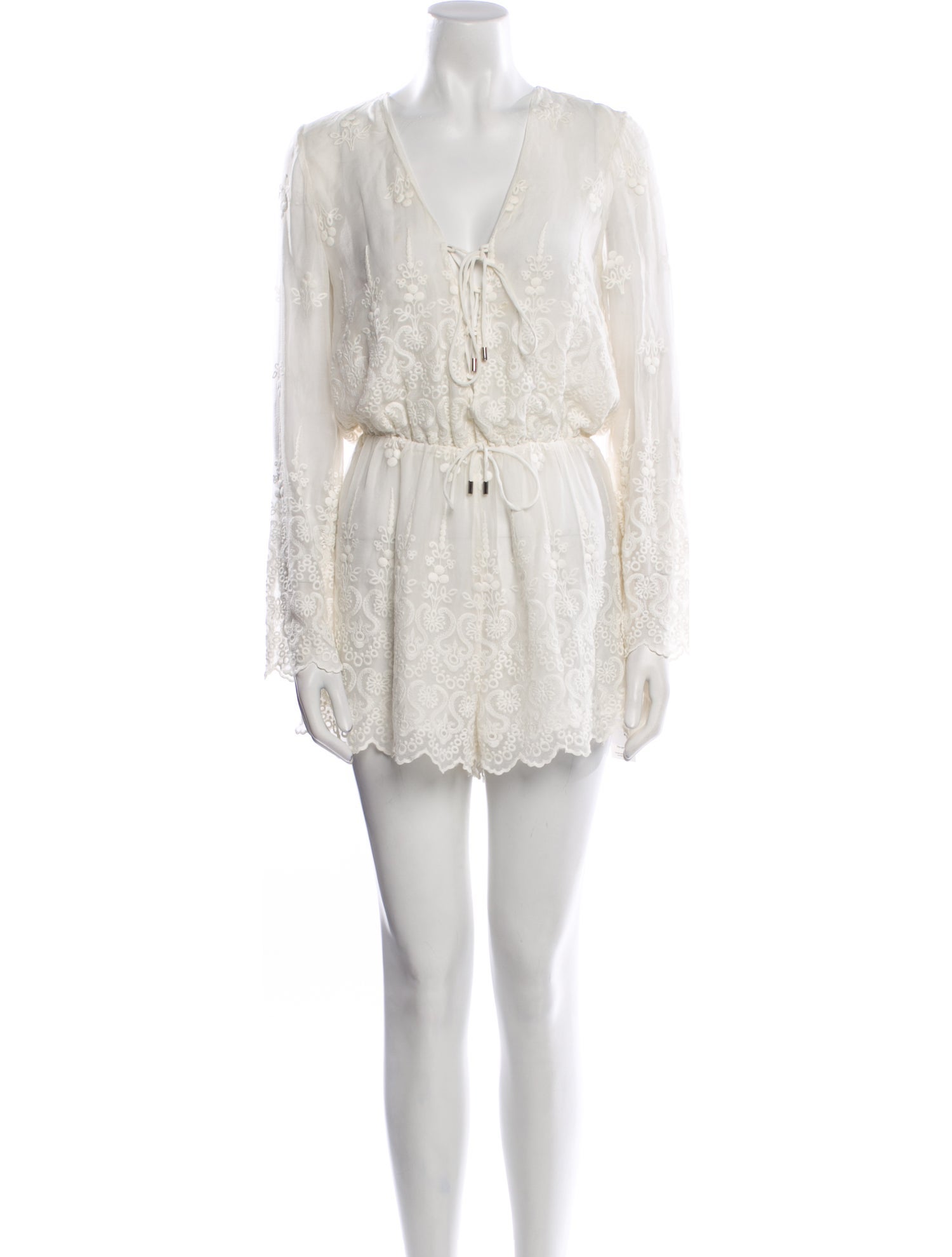 Zimmermann Silk Lace Pattern Romper