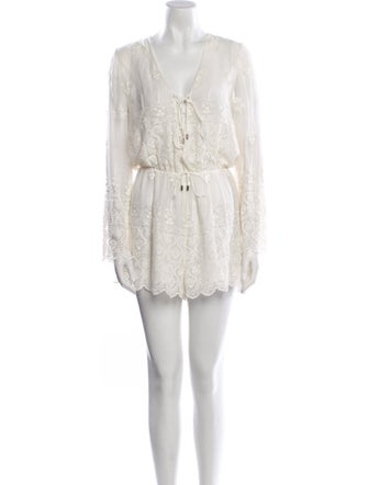 Zimmermann Silk Lace Pattern Romper