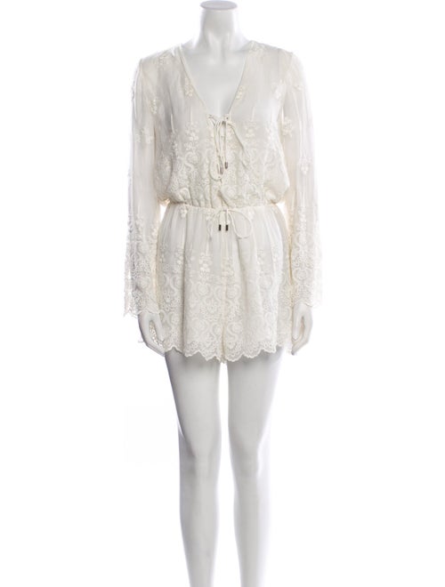 Zimmermann Silk Lace Pattern Romper