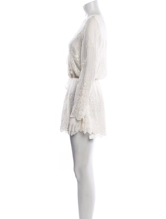 Zimmermann Silk Lace Pattern Romper