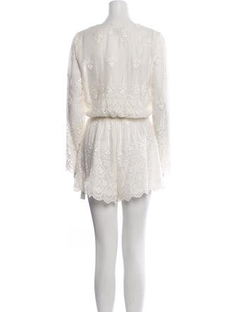 Zimmermann Silk Lace Pattern Romper