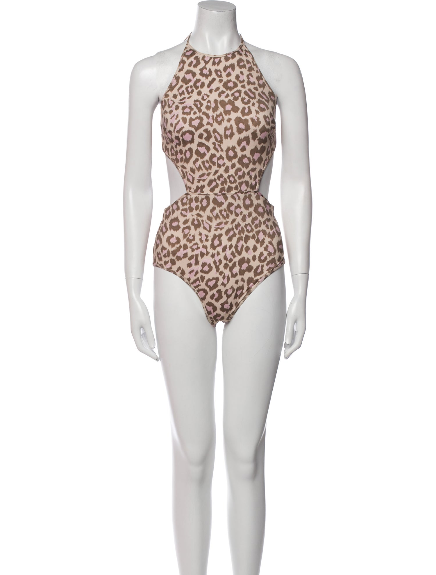 Zimmermann Animal Print Cutout Accent One-Piece w/ Tags