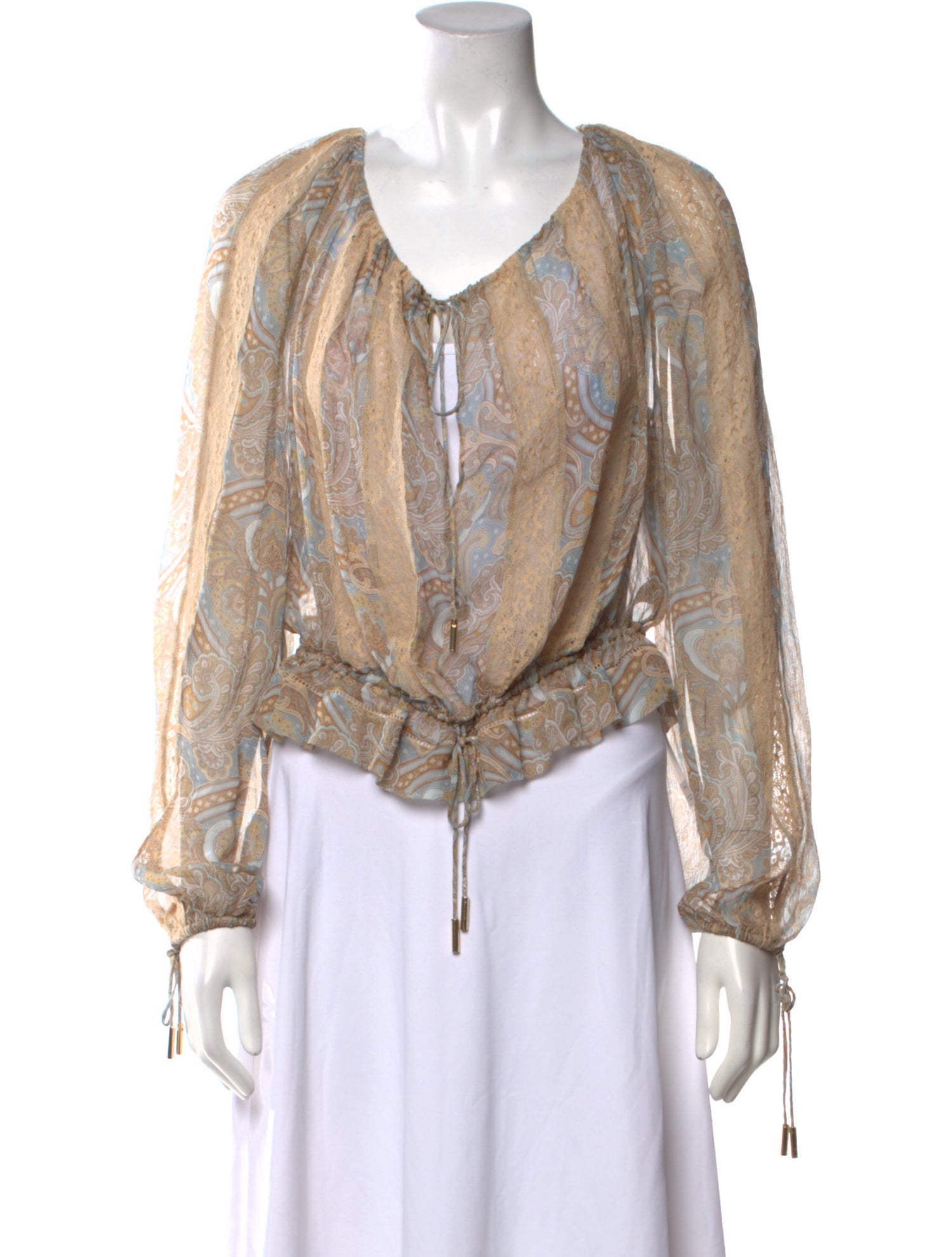 Zimmermann Silk Paisley Print Blouse