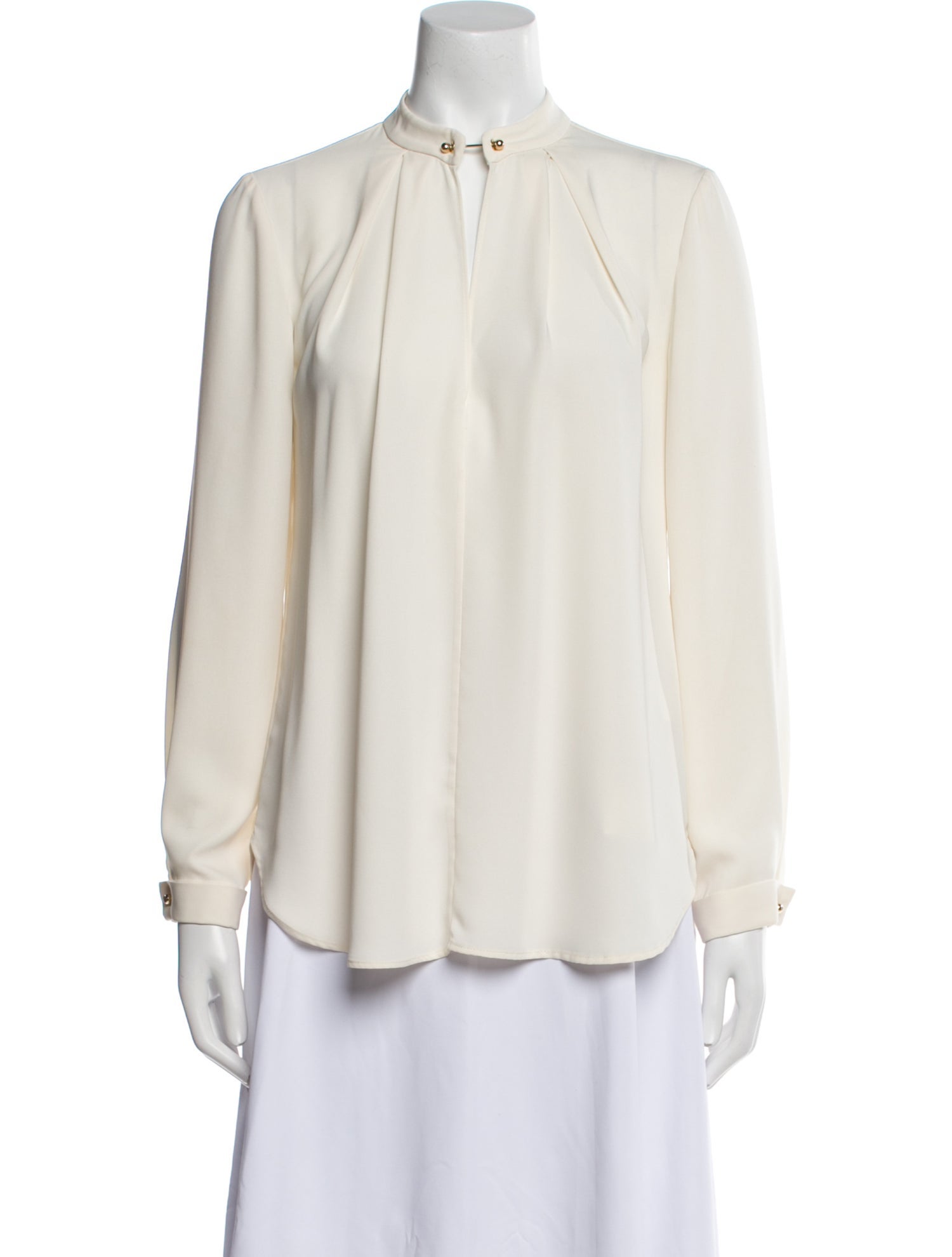 Zimmermann Mock Neck Long Sleeve Blouse