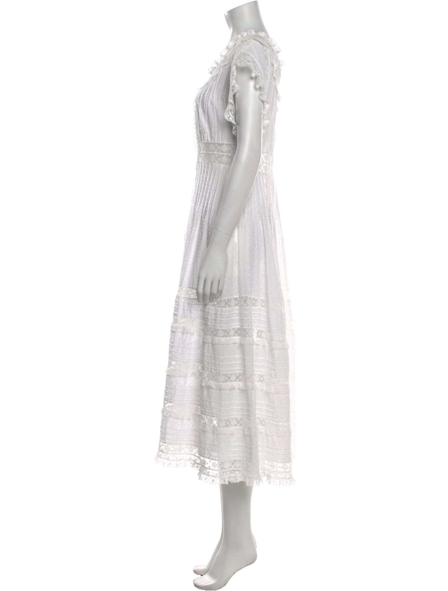 Zimmermann Scoop Neck Midi Length Dress