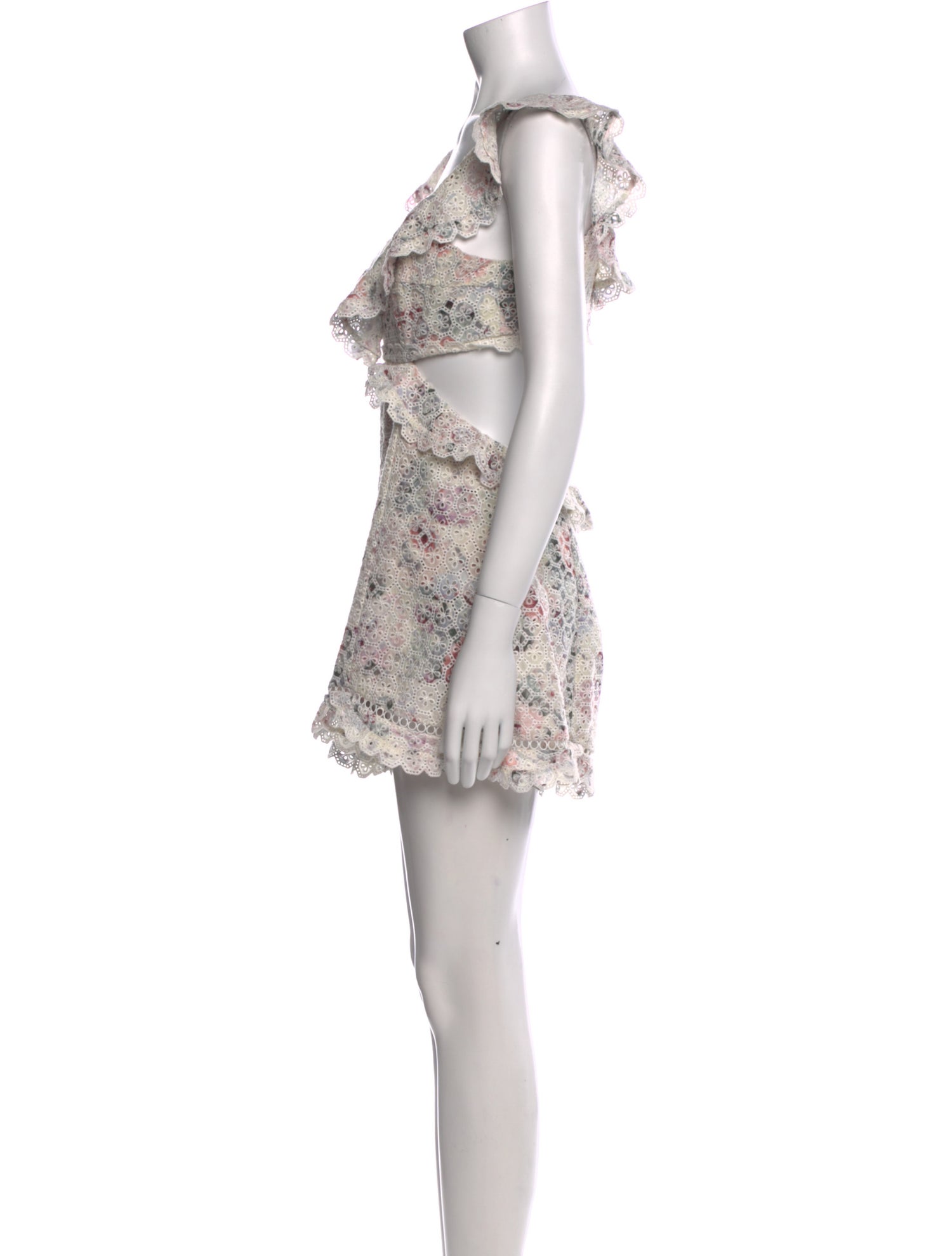 Zimmermann Patterned Square Neckline Romper