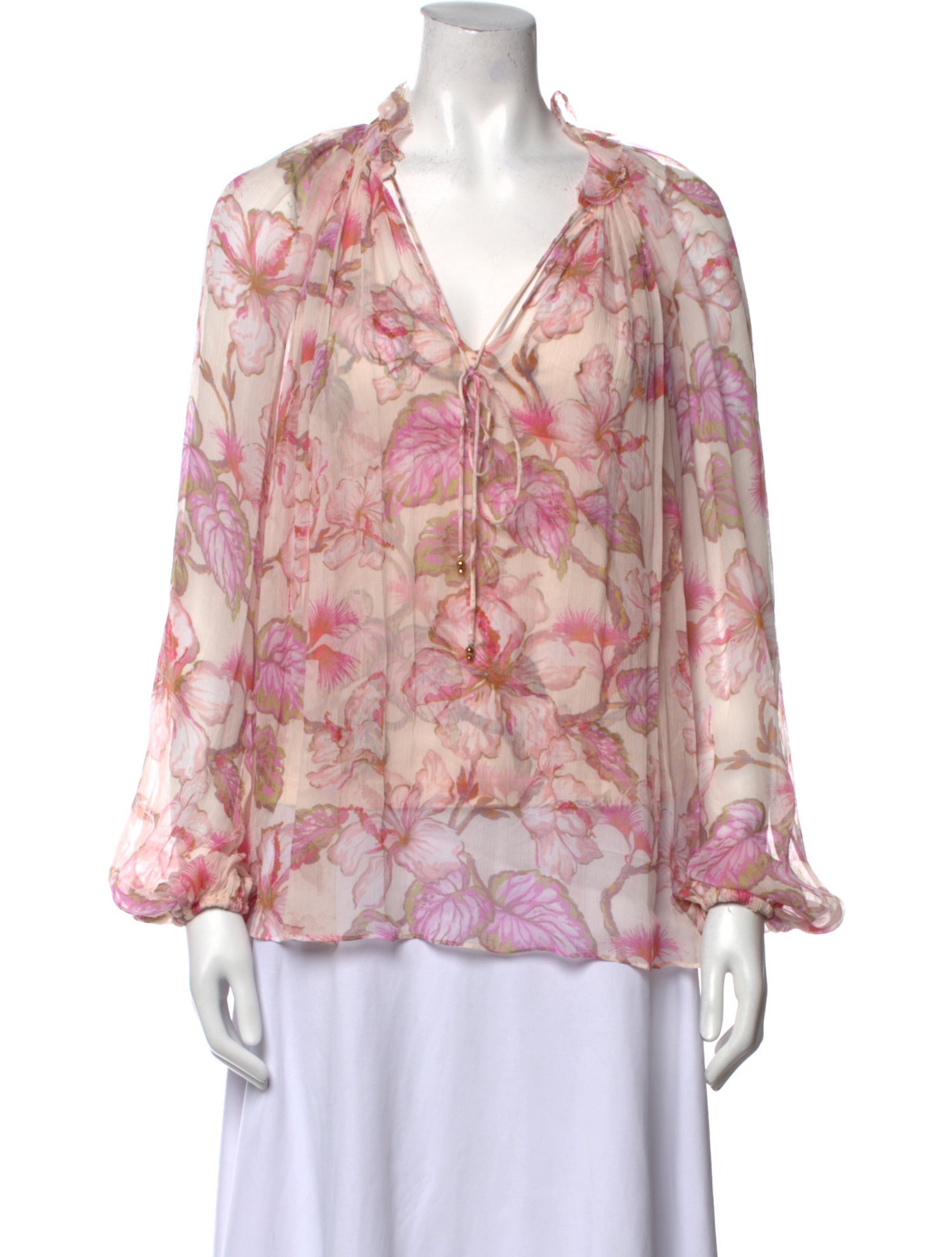 Zimmermann Silk Floral Print Blouse