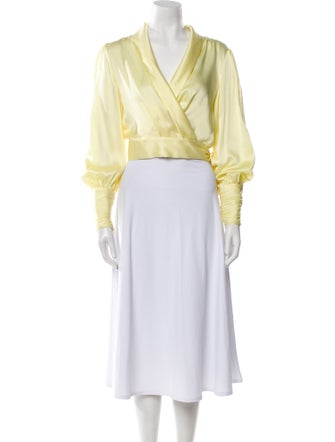 Zimmermann Silk V-Neck Crop Top