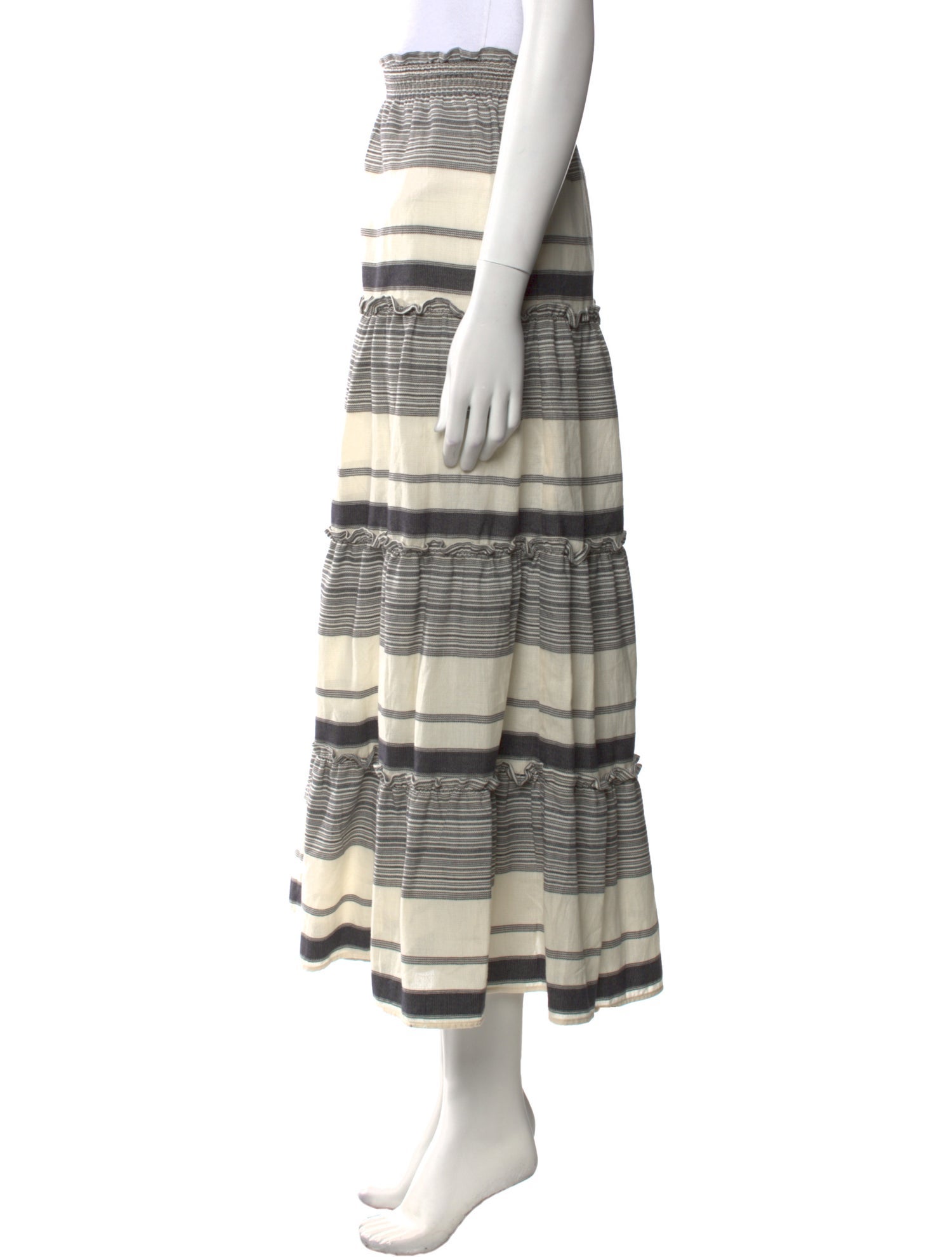 Zimmermann Striped Midi Length Skirt