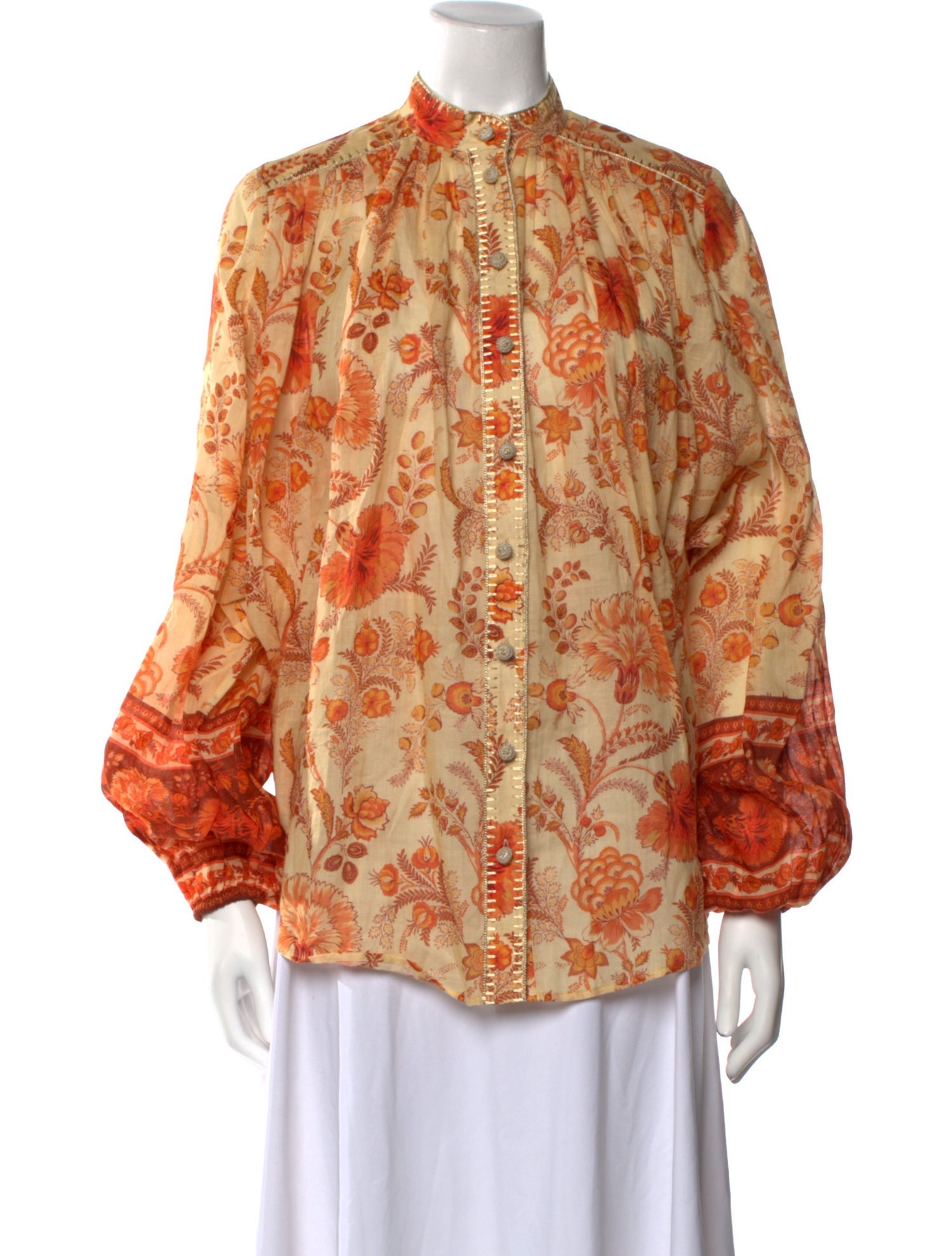 Zimmermann Silk Floral Print Blouse