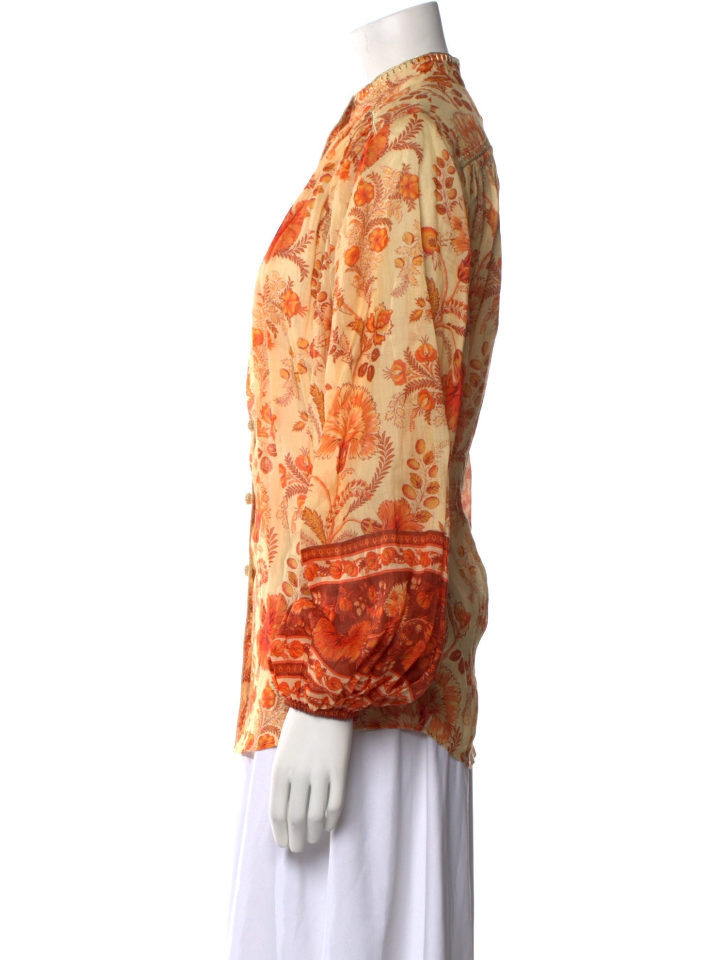 Zimmermann Silk Floral Print Blouse