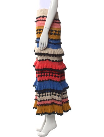 Zimmermann Striped Midi Length Skirt